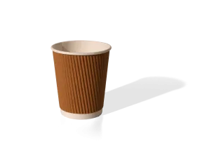 12oz Kraft Ripple Wall Coffee Cup Box x500 HVRWPAKC12