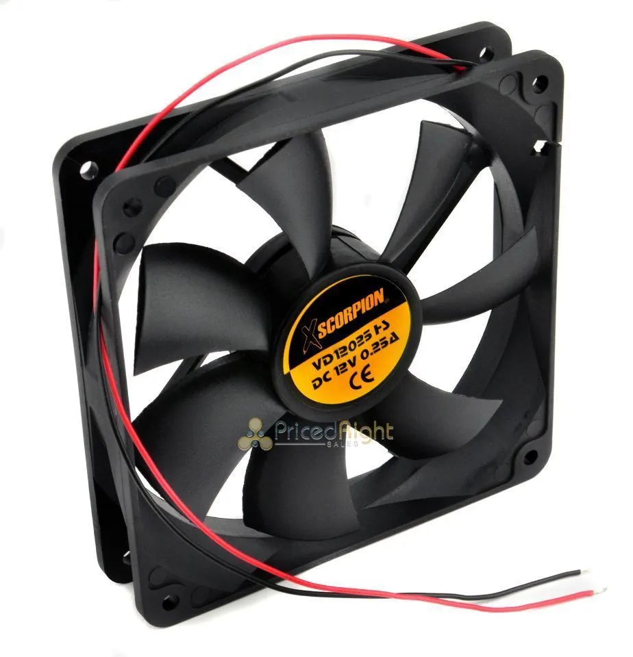 12V Thin Square Plastic Electric 6" x 1" Slim Rotary Cooling Fan FAN61 Xscorpion