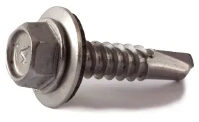 14-14 x 5 Hex Washer Head Self Drill Screw w/ Neo 410 SS