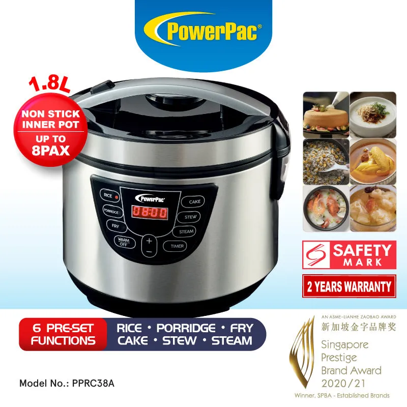 1.8L Digital Rice Cooker / Multi Cooker (PPRC38A)