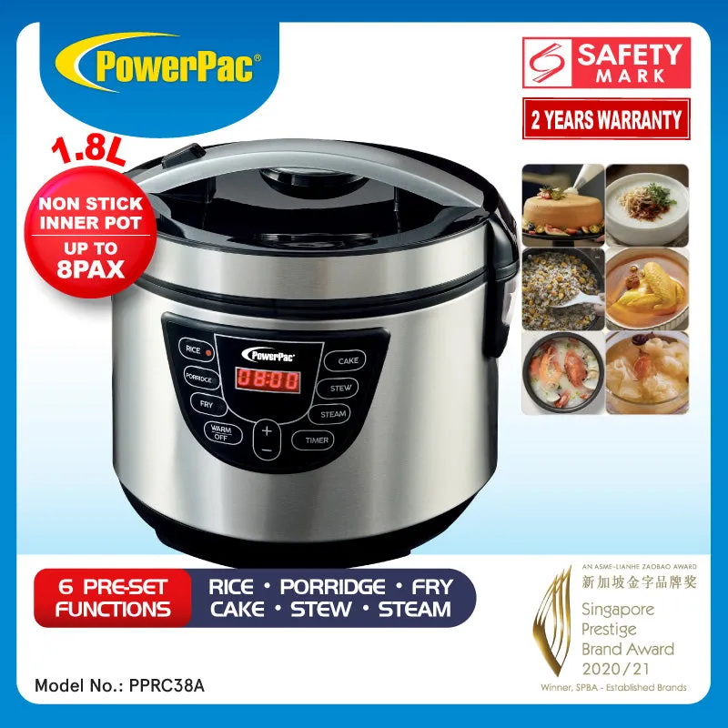 1.8L Digital Rice Cooker / Multi Cooker (PPRC38A)