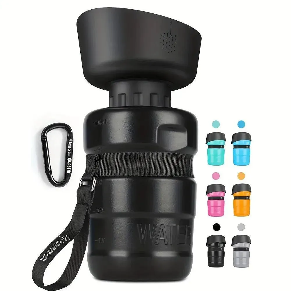 18oz Collapsible Dog Water Bottle - Leakproof, BPA-Free, Macaron Colors