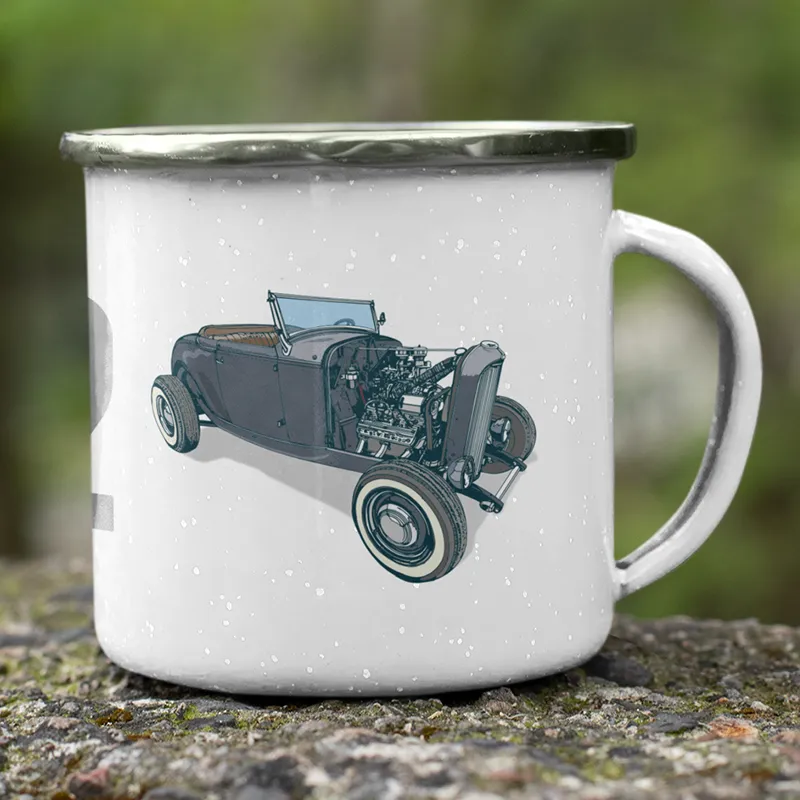 1932 MODEL B FORD ENAMEL MUG