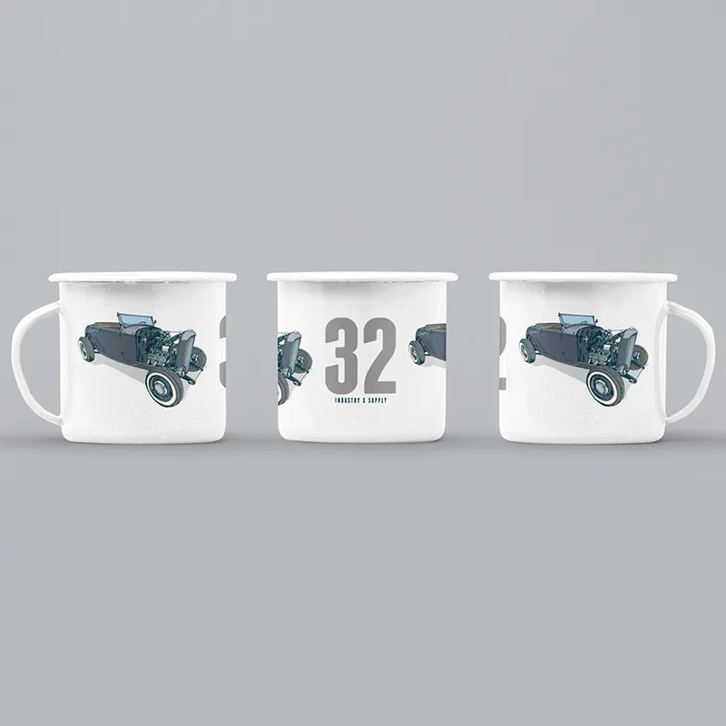 1932 MODEL B FORD ENAMEL MUG