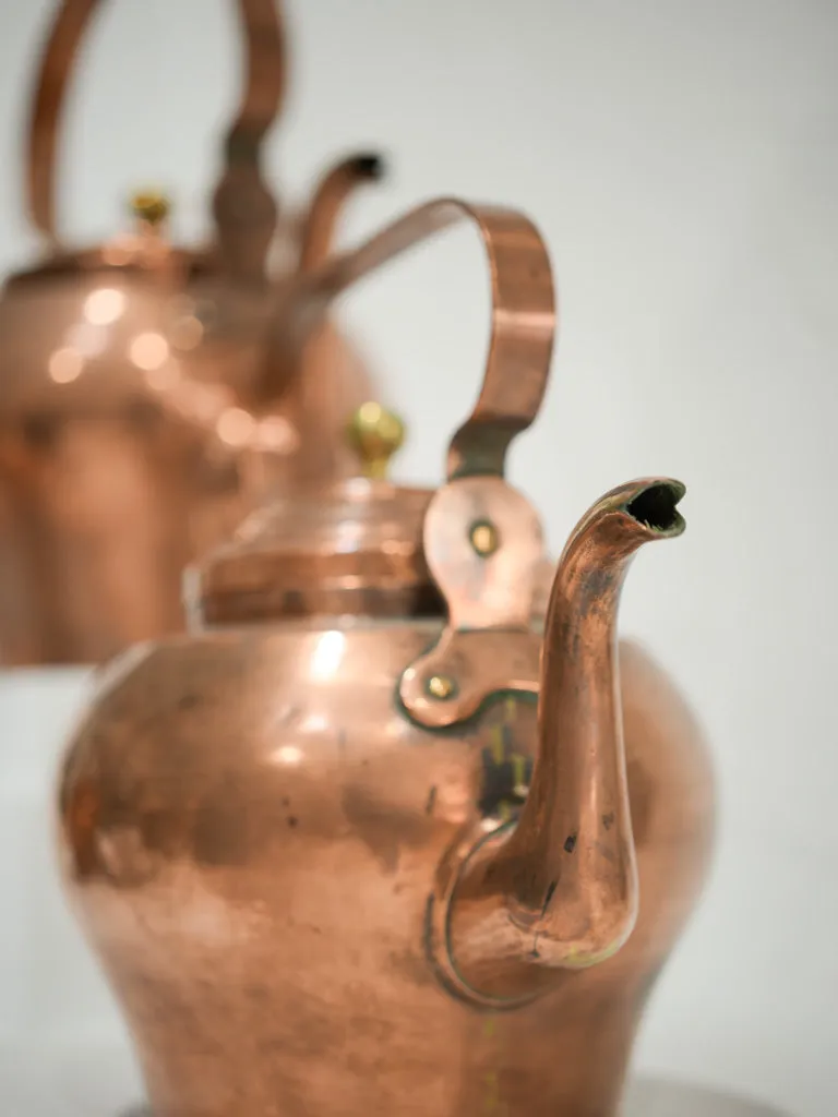 19th-century French copper kettle - 4 liter