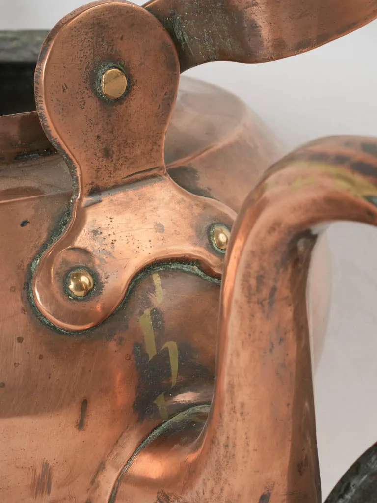 19th-century French copper kettle - 4 liter