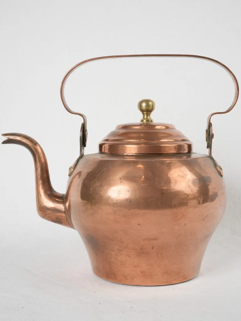 19th-century French copper kettle - 4 liter