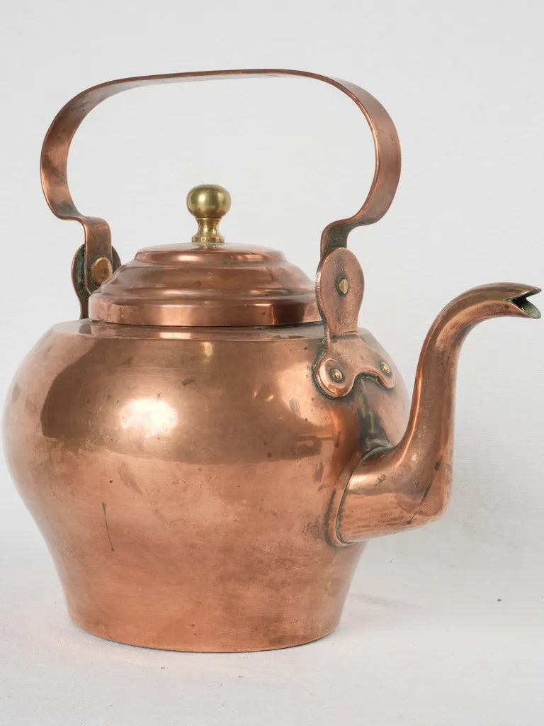 19th-century French copper kettle - 4 liter