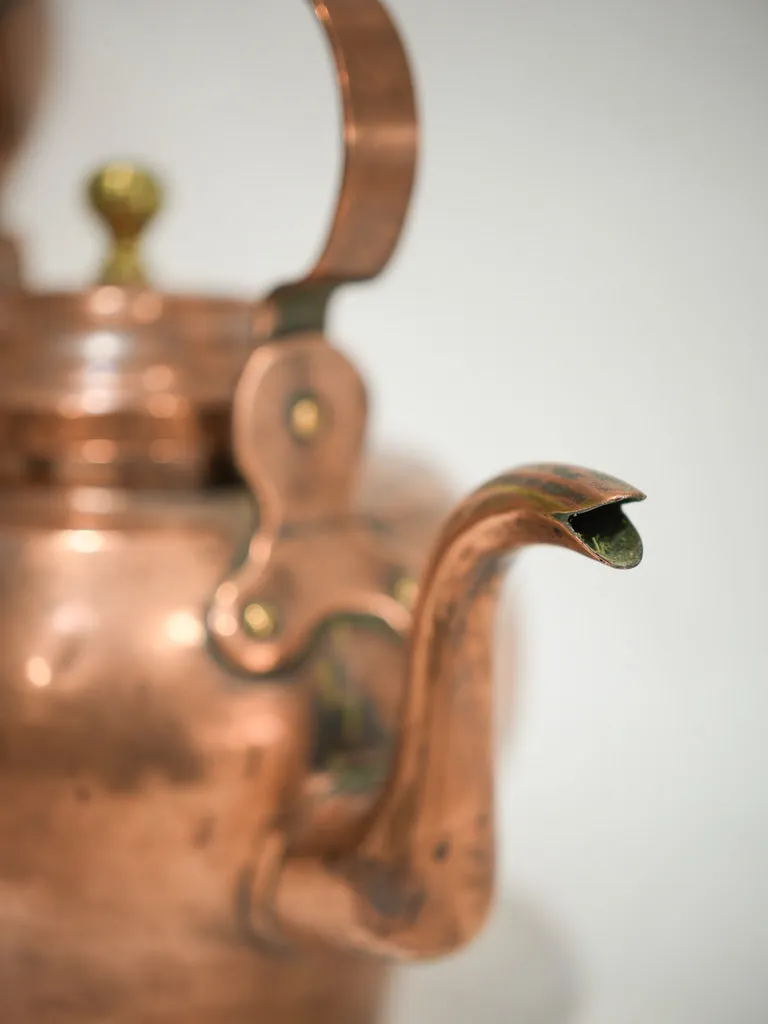 19th-century French copper kettle - 4 liter