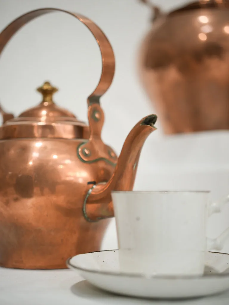 19th-century French copper kettle - 4 liter