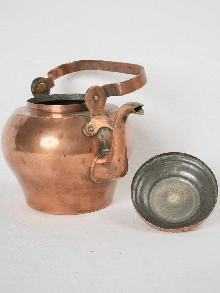 19th-century French copper kettle - 4 liter