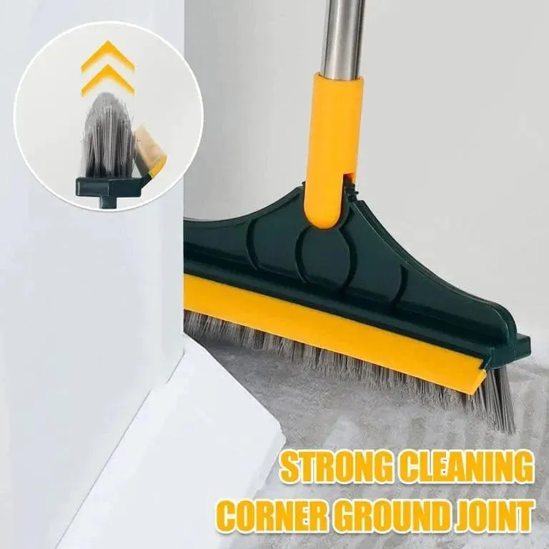 2-in-1 Floor Bathroom Brush Scrub & Wiper