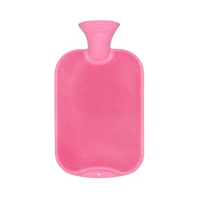 2 Litre Rose Single Ribbed Fashy Hot Water Bottle