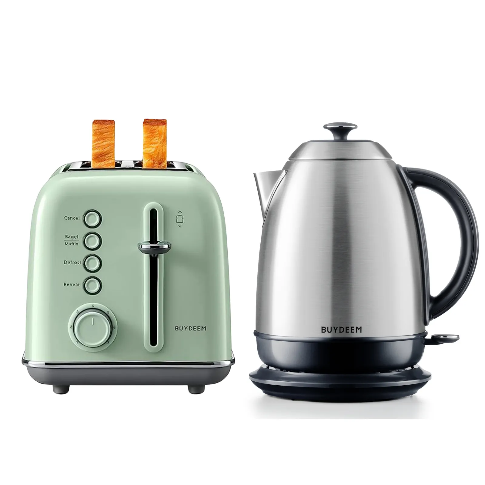 2-Slice Toaster with Electric Kettle