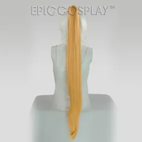 35" Butterscotch Blonde Straight Ponytail Clipon