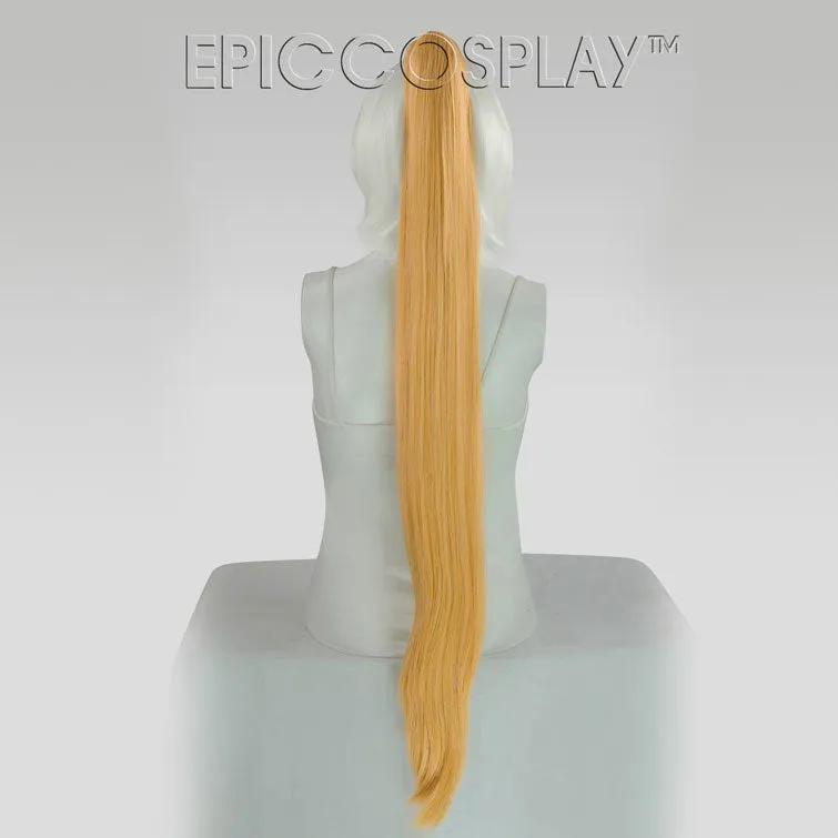 35" Butterscotch Blonde Straight Ponytail Clipon