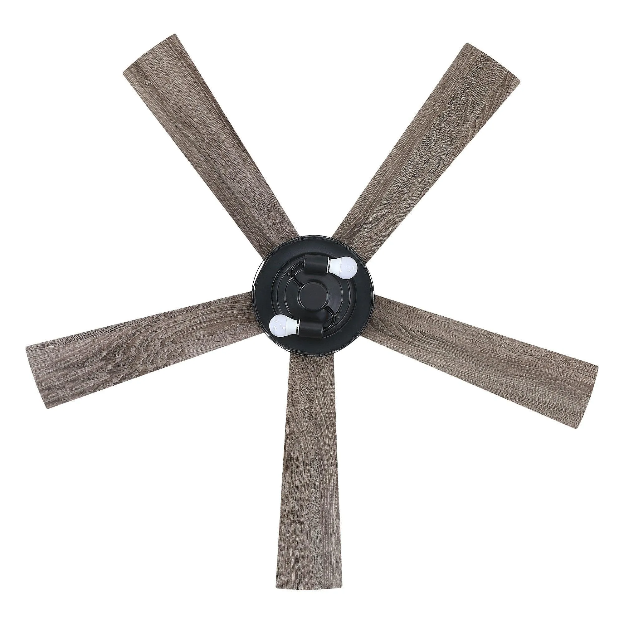 52" Windmill Industrial Downrod Mount Reversible Ceiling Fan with Lighting and Remote Control