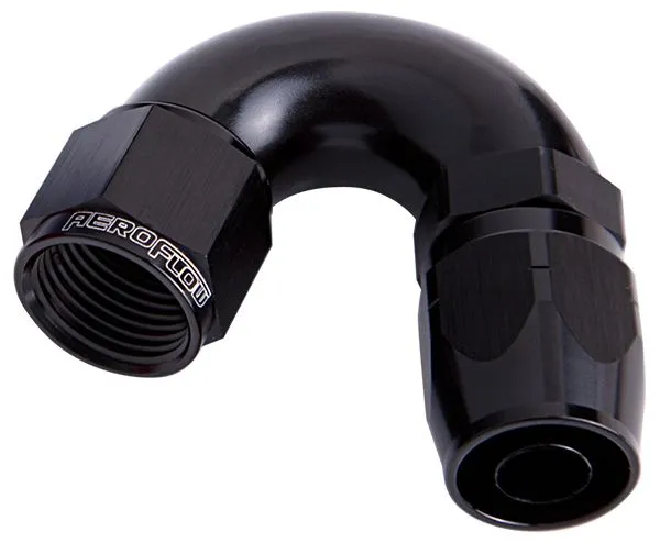 550 Series Cutter One-Piece Full Flow Swivel 150° Hose End -8AN AF555-08BLK