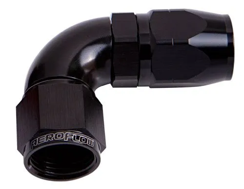 550 Series Cutter One-Piece Full Flow Swivel 90° Hose End -16AN AF553-16BLK