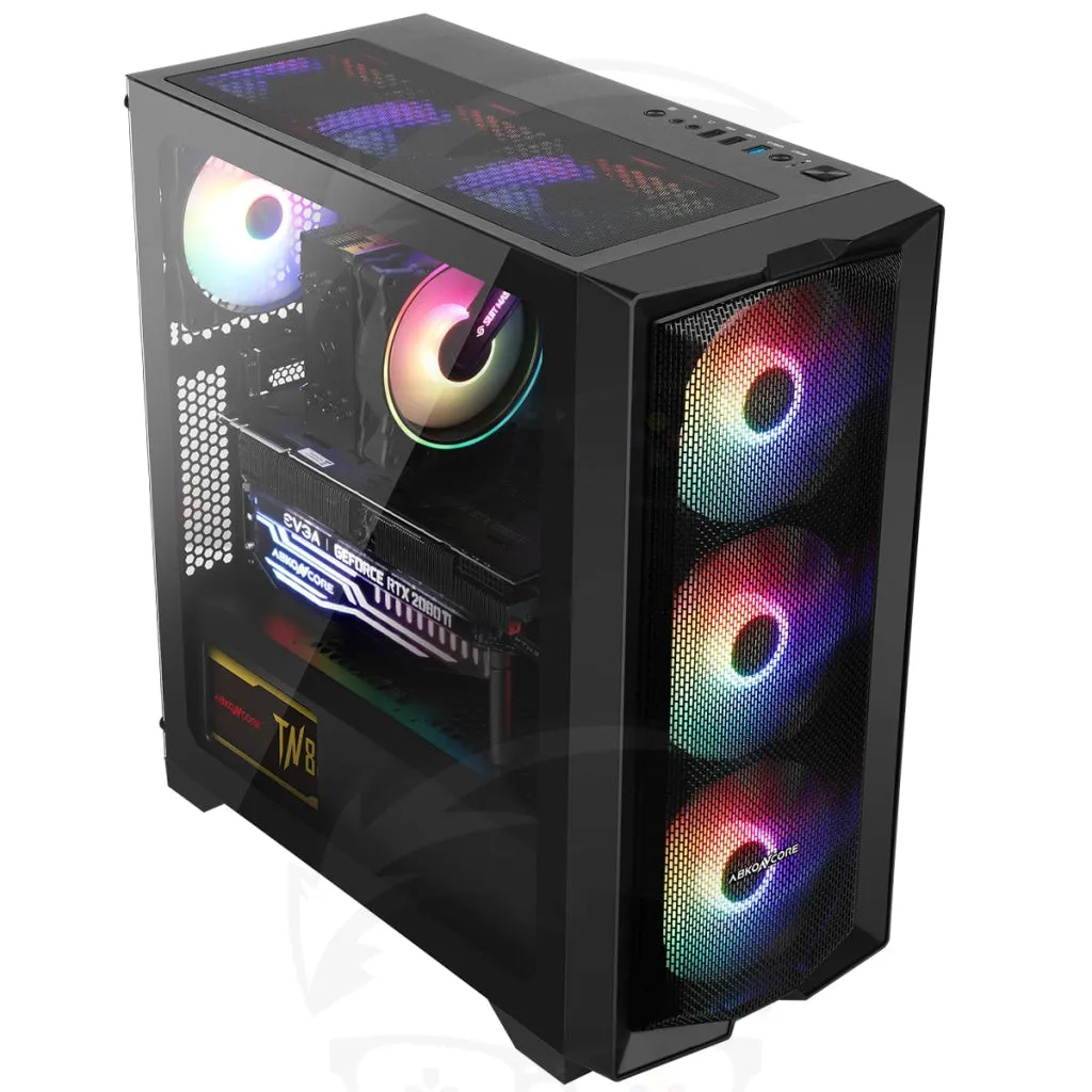 ABKONCORE H450X RGB 4 FAN GAMING CASE