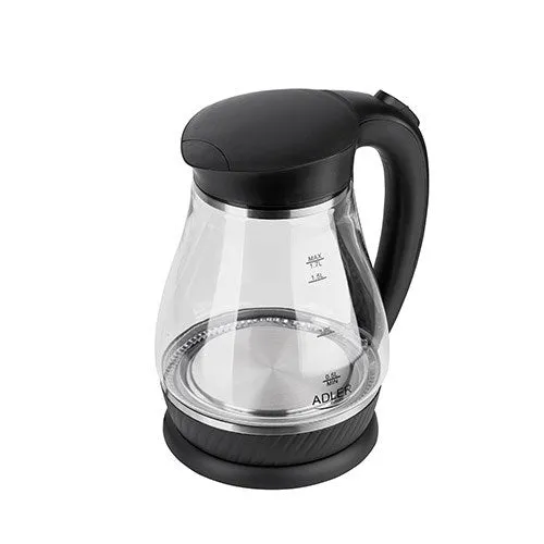 Adler Ad 1274 B Electric Kettle 1.7 L 2200 W Black, Transparent