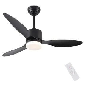 AHAWILL Ceiling Fans with Lights,42" Black Outdoor Ceiling Fan with Light and Remote Control,6 Speed,Reversible,Noiseless,3 Blades Ceiling Fans for Bedroom,Patio,Living Room,Indoor.