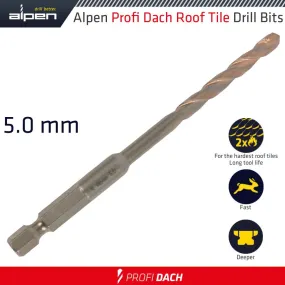 ALPEN ROOF TILE DRILL BIT 5.0MM BULK ALP25305