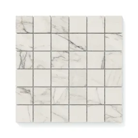 Aniston 2x2 Matte Porcelain Mosaic Tile in Calacatta Quarzite