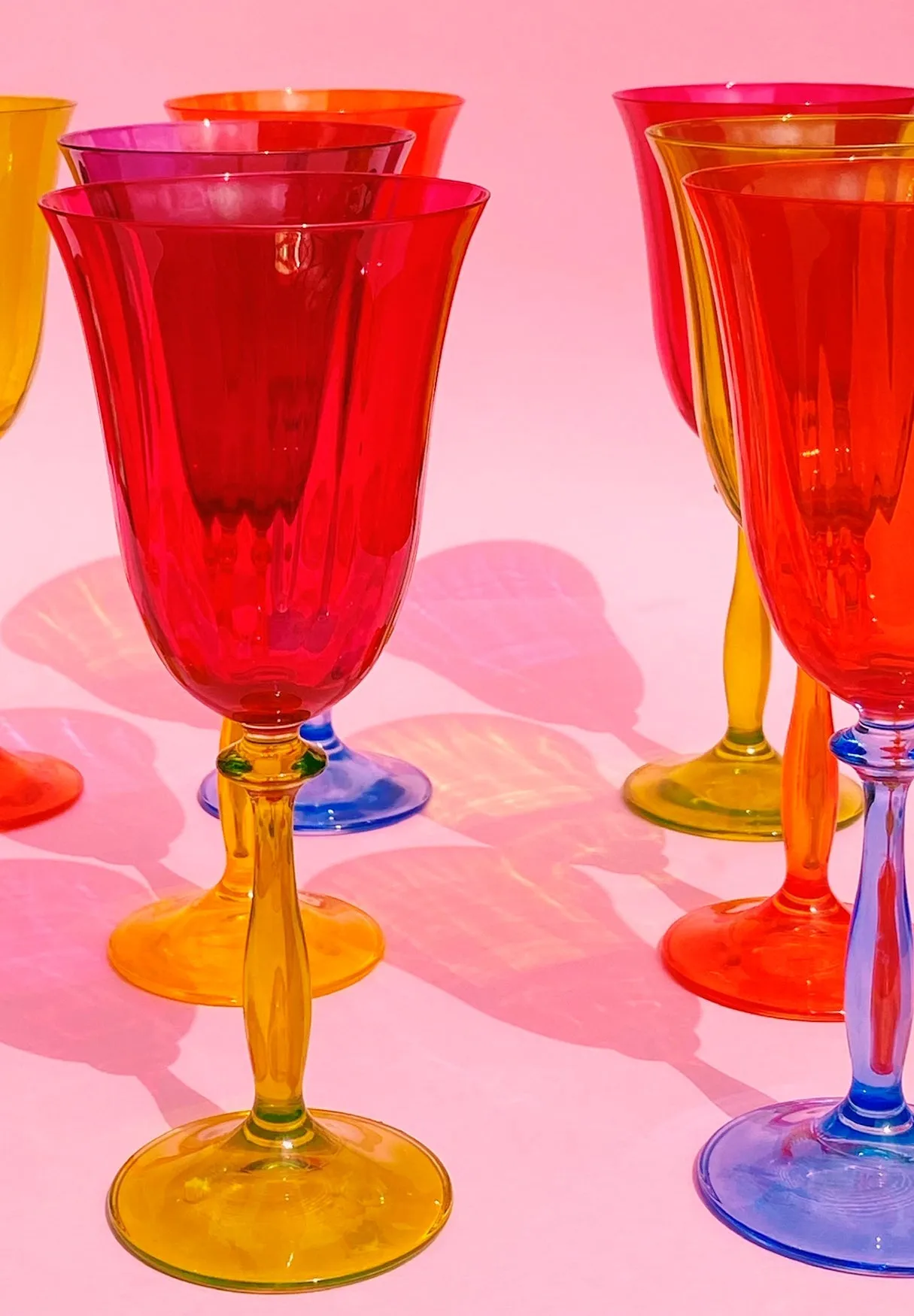 ANNA NINA | MULTICOLOURED WINE GLASS SET OF 4