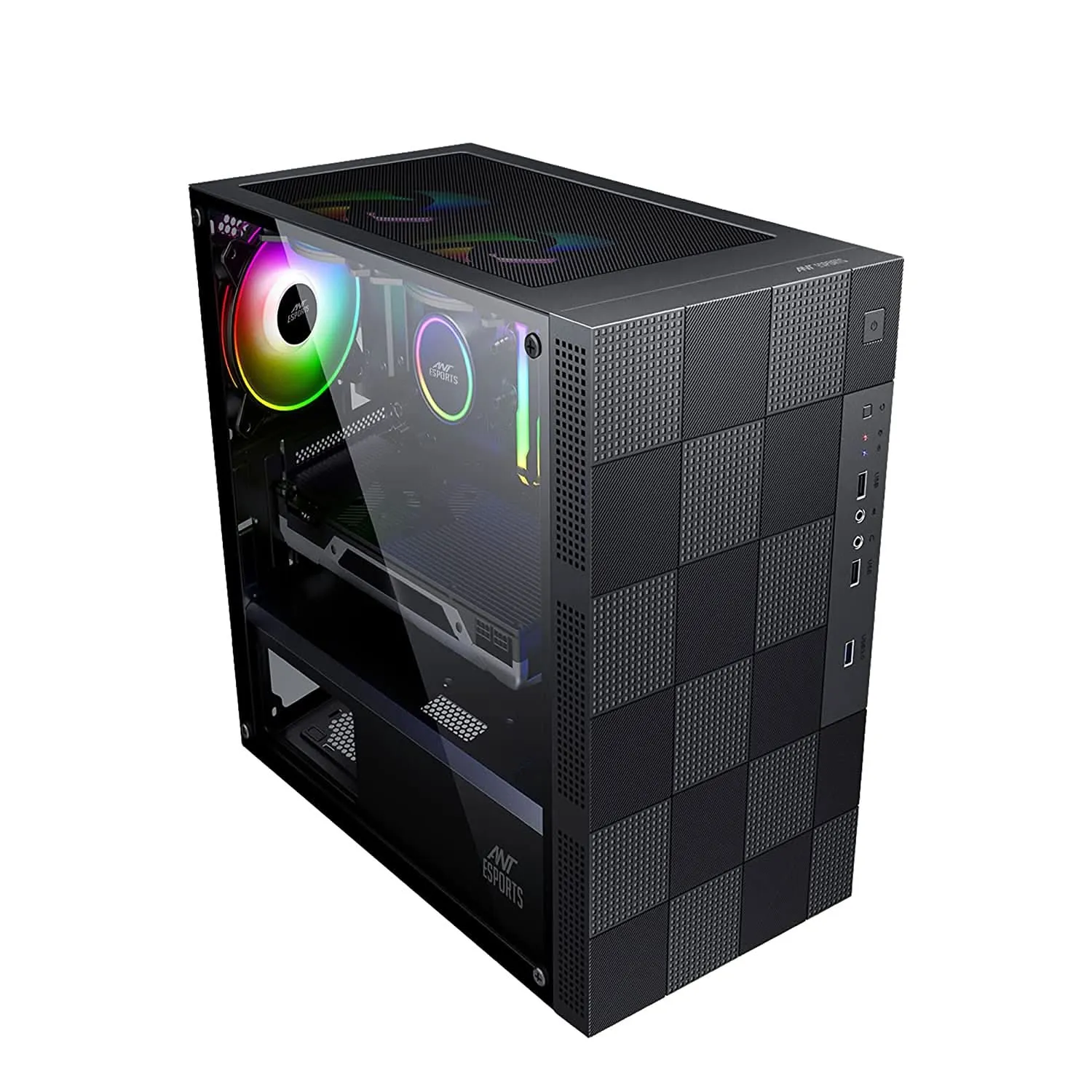 ANT ESPORTS ELITE 1000 TG MID-TOWER M-ATX CABINET