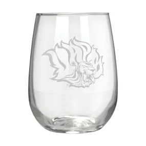 Arkansas Pine Bluff Golden Lions 17 oz. Stemless Wine Glass