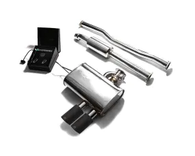 ARMYTRIX Stainless Steel Valvetronic Exhaust System Dual Matte Black Mini Cooper S F 55 2014-2020