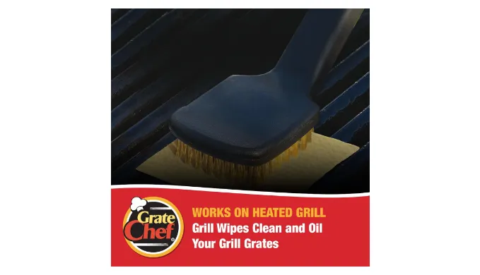 As Low as 58¢ Each: Grate Chef Non-Stick Grill Wipes - High Heat Resistant, Cleans and Oils Your Grill Grate; 24 or 48 Wipes