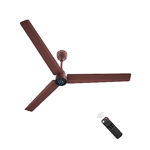 atomberg Renesa 1400mm BLDC Motor 5 Star Rated Sleek Ceiling Fans with Remote Control | Upto 65% Energy Saving, High Air Delivery and LED Indicators | 2 1 Year Warranty (Brown)