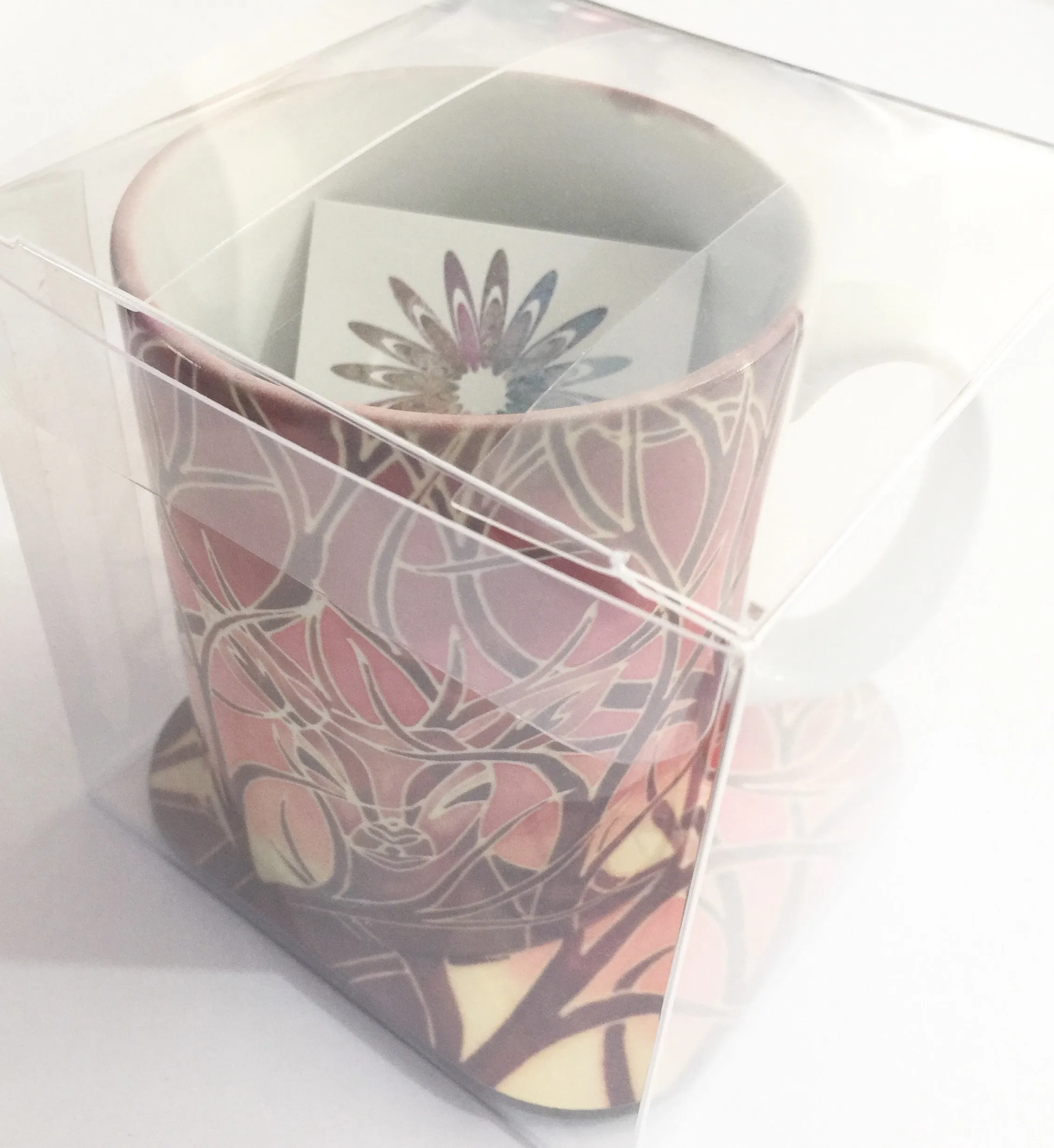 Autumn Maple Leaves Mug - Mug and Coaster Box Set - Red Mug Set - Autumn Mug Gift