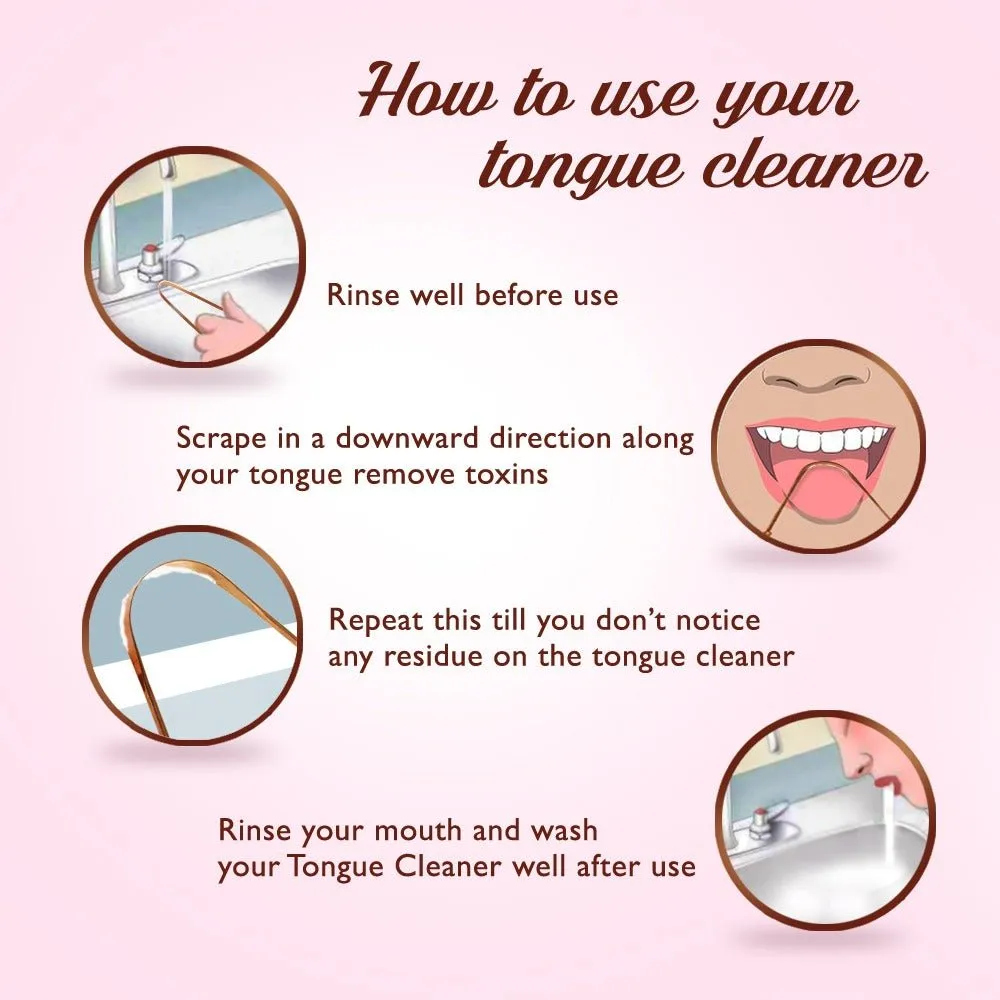 Ayurvedic Pure Copper Tongue Cleaner/Scraper