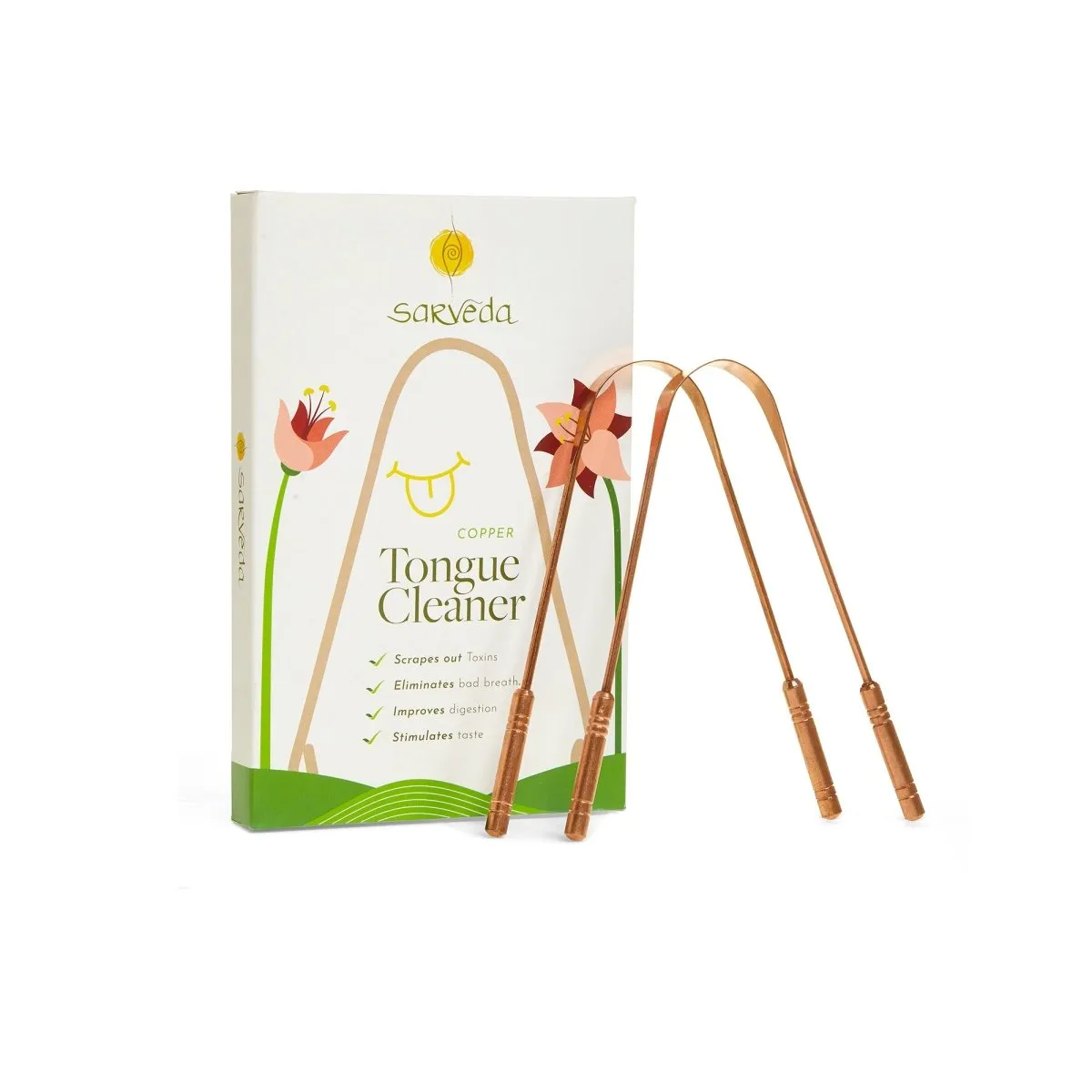 Ayurvedic Pure Copper Tongue Cleaner/Scraper