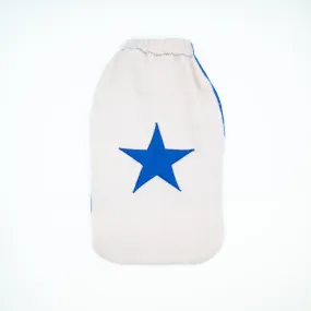 Baby Pink and Colbalt Blue Star Cashmere Large Hot Water Bottle