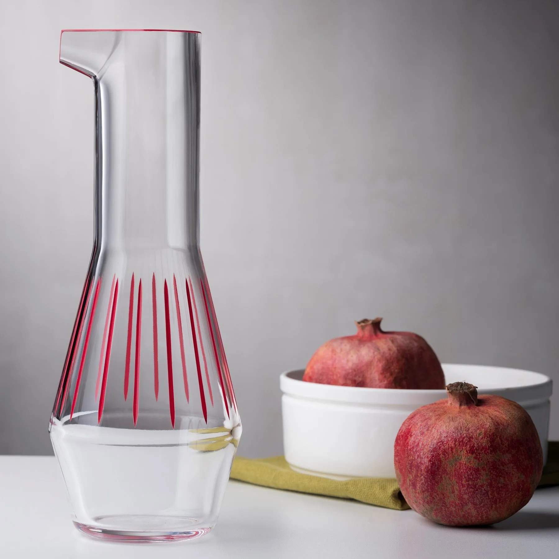 Beak Carafe Red Striped