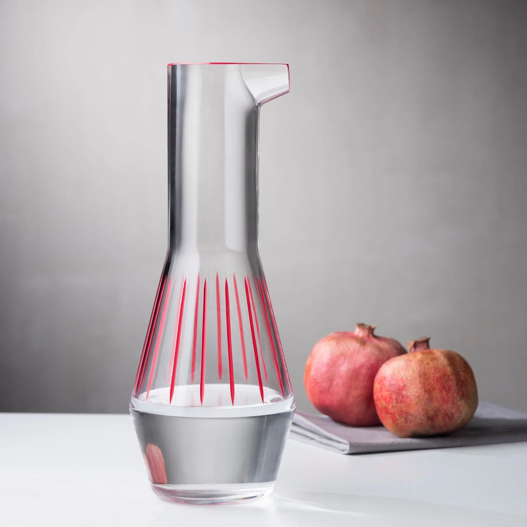 Beak Carafe Red Striped