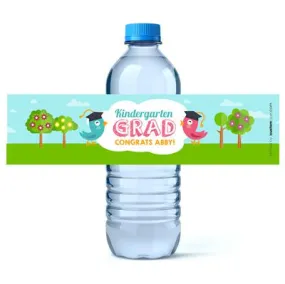 Bird Graduation Water Bottle Labels