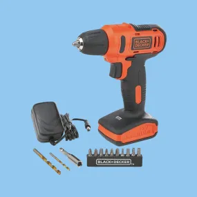 Black & Decker 12V Cordless Drill Driver Kit with 13 Bits