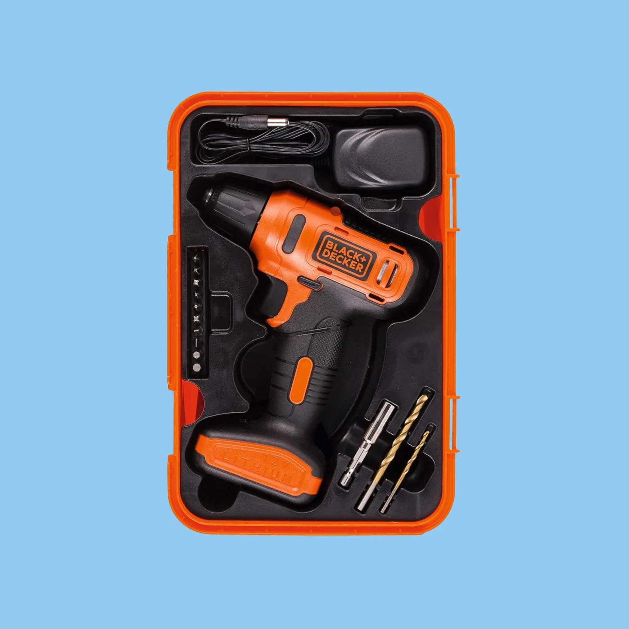 Black & Decker 12V Cordless Drill Driver Kit with 13 Bits