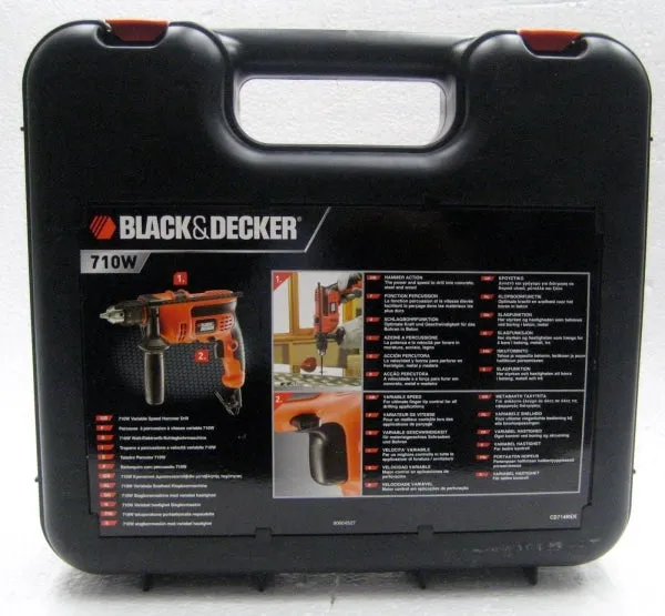 Black & Decker CD714REK Reversible Power Hammer Drill 220-240 Volts 50/60Hz Export Only