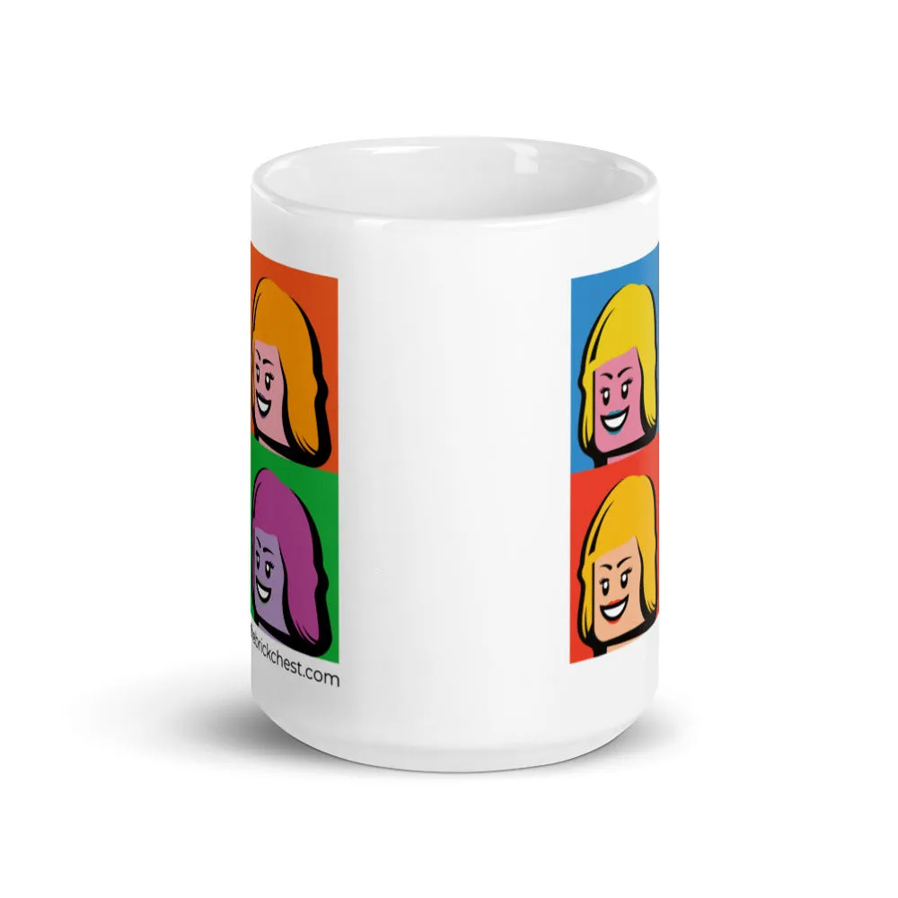 Brick Head Warhol White glossy mug