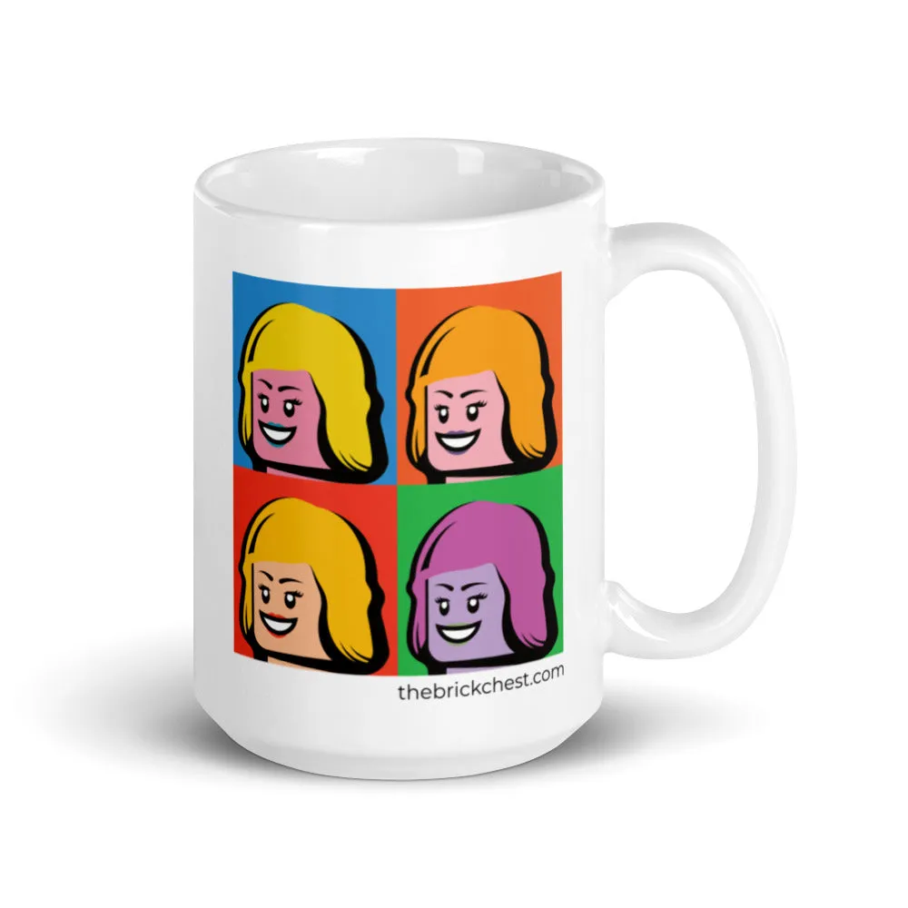 Brick Head Warhol White glossy mug