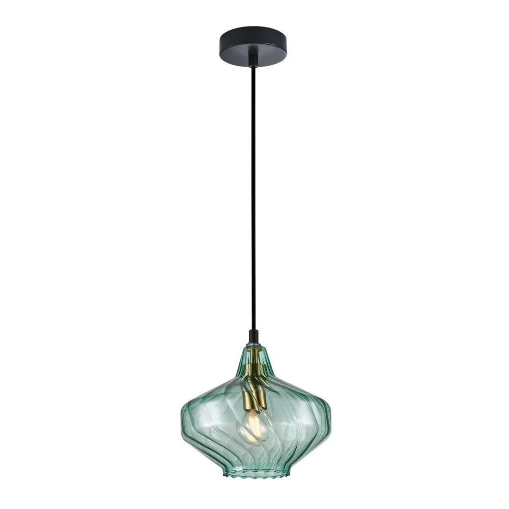 Campana Pendant Light in Amber, Smokey Black, Purple or Green