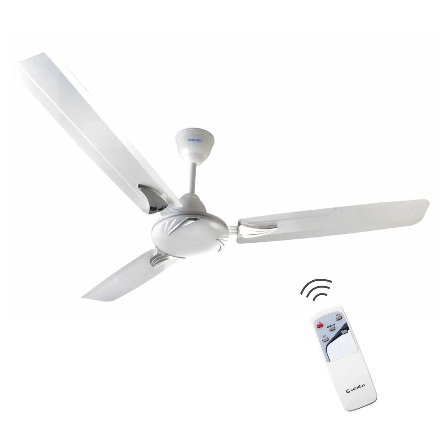 Candes Lynx Ceiling Fans for Home 1200mm / 48 inch with Remote Control | BEE 3 Star Rated, High Air Delivery & Noiseless | Remote Fans for Home Ceiling | 1 1 Years Warranty | White