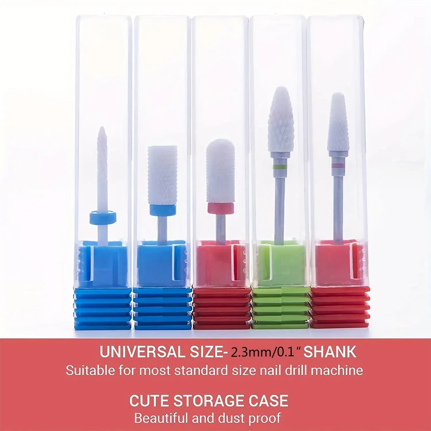 Ceramic Nail Drill Bits Set for Professional ManicuresPedicures