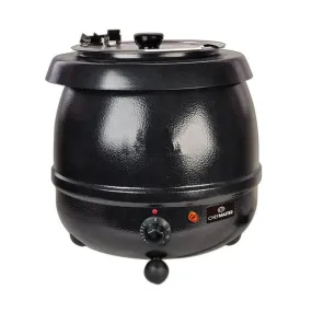 Chefmaster Cauldron Style Soup Kettle Black/Stainless Steel 10ltr